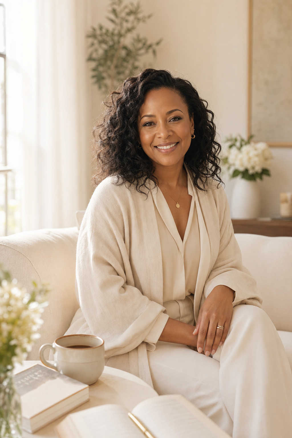 A serene portrait representing Keisha Hutchison's warm personal brand